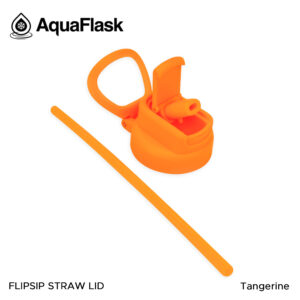 AquaFlask Flip Sip Straw Lid Tangerine aquaflask.nl
